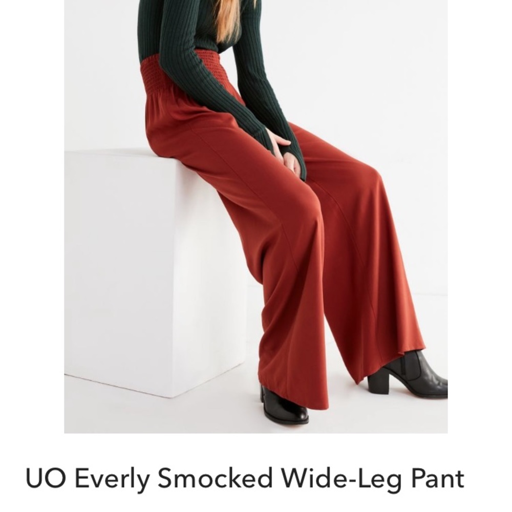 Urban Outfitters Everly Smocked Wide Leg pant